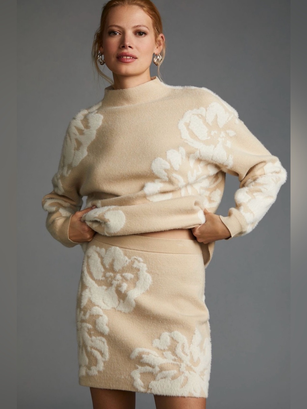 Anthropologie Sweater Skirt Set